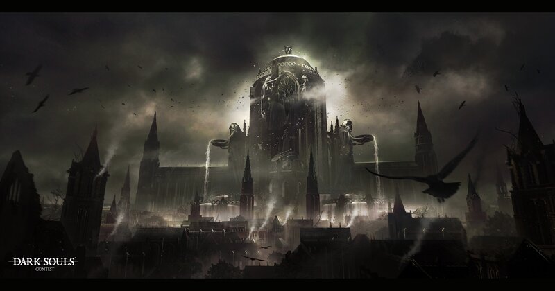 Gothic Cathedral Ruins — Black