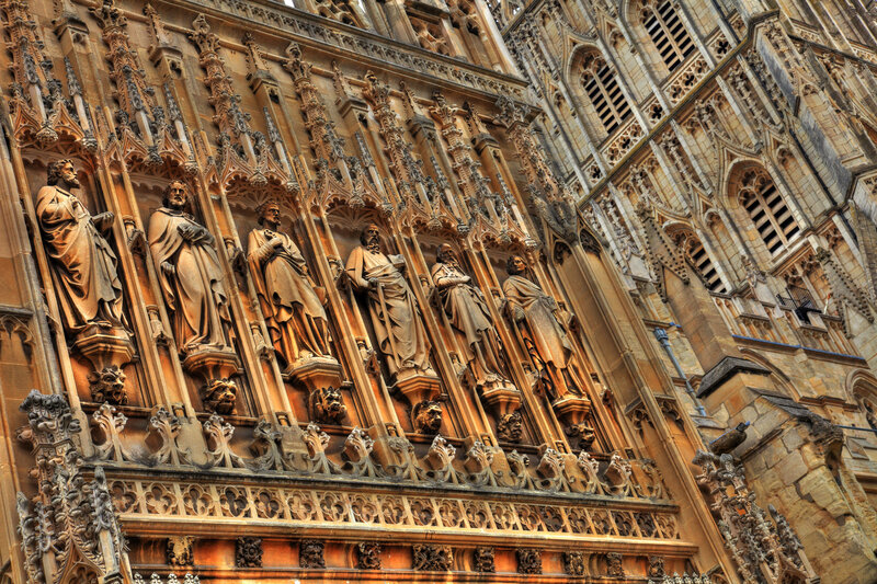 Gothic cathedral statues