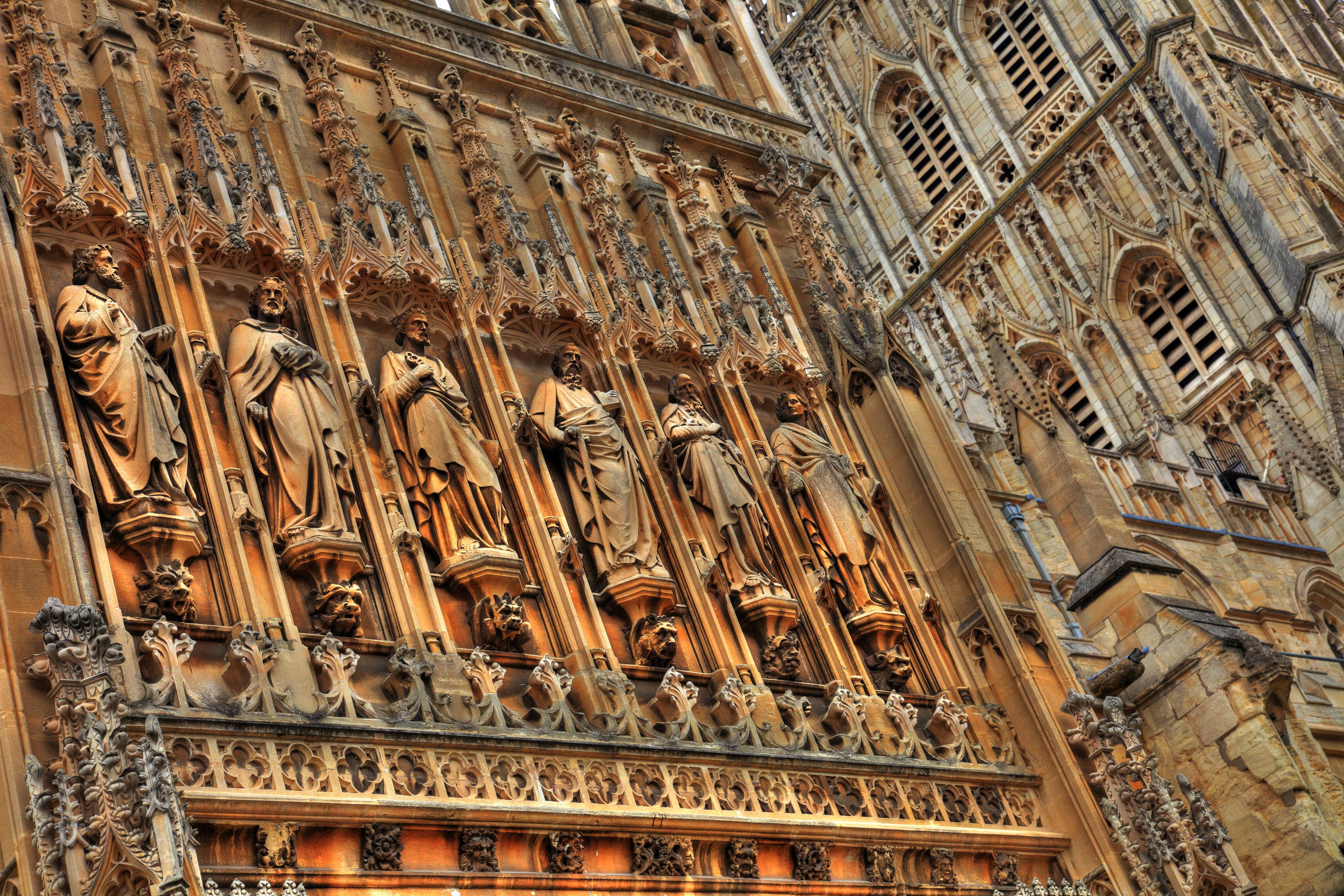 Gothic cathedral statues