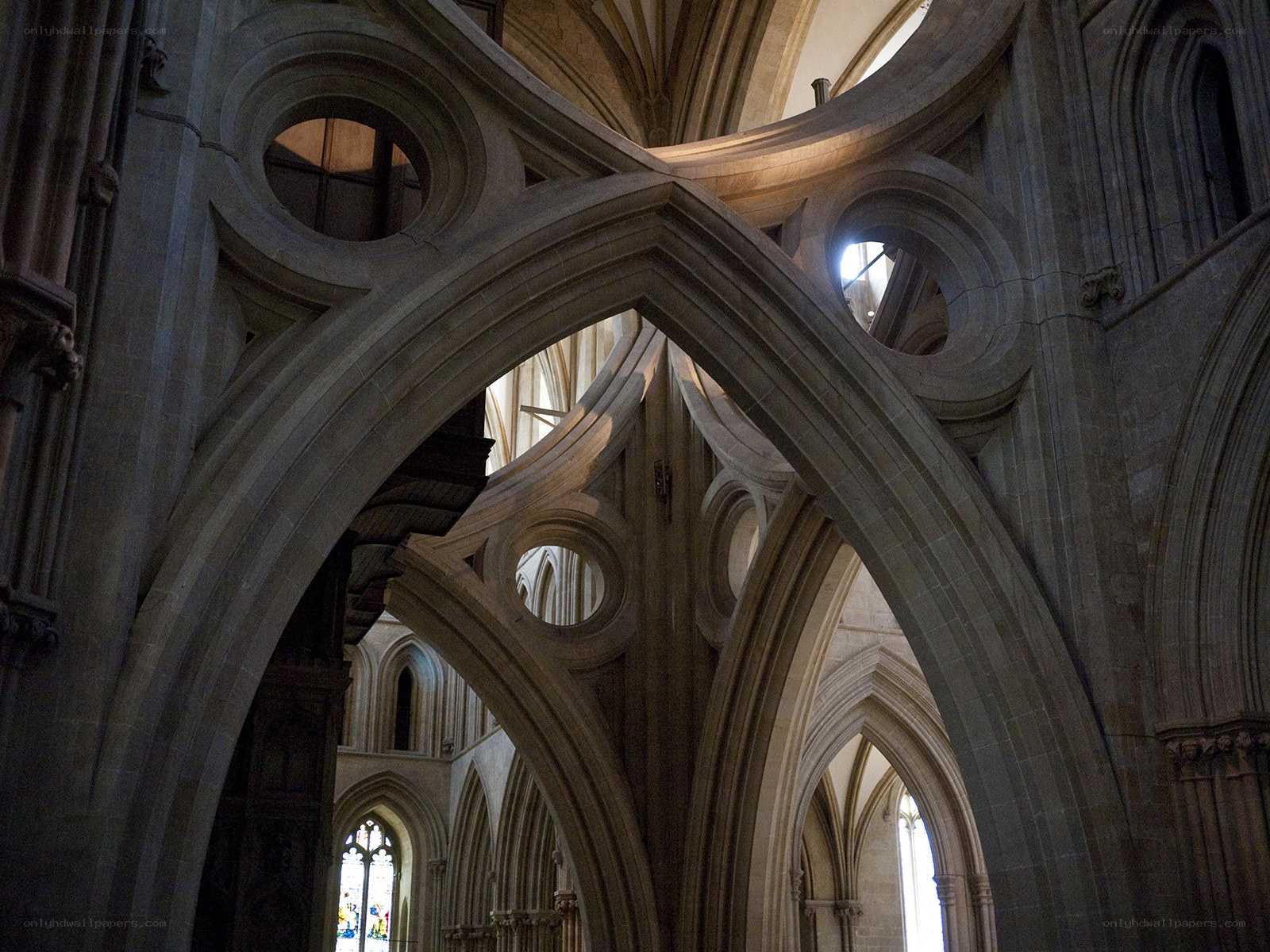 Gothic cathedral vaulted ceiling