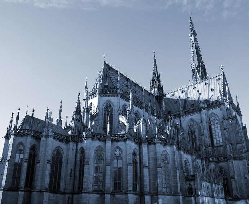Gothic cathedral with spires
