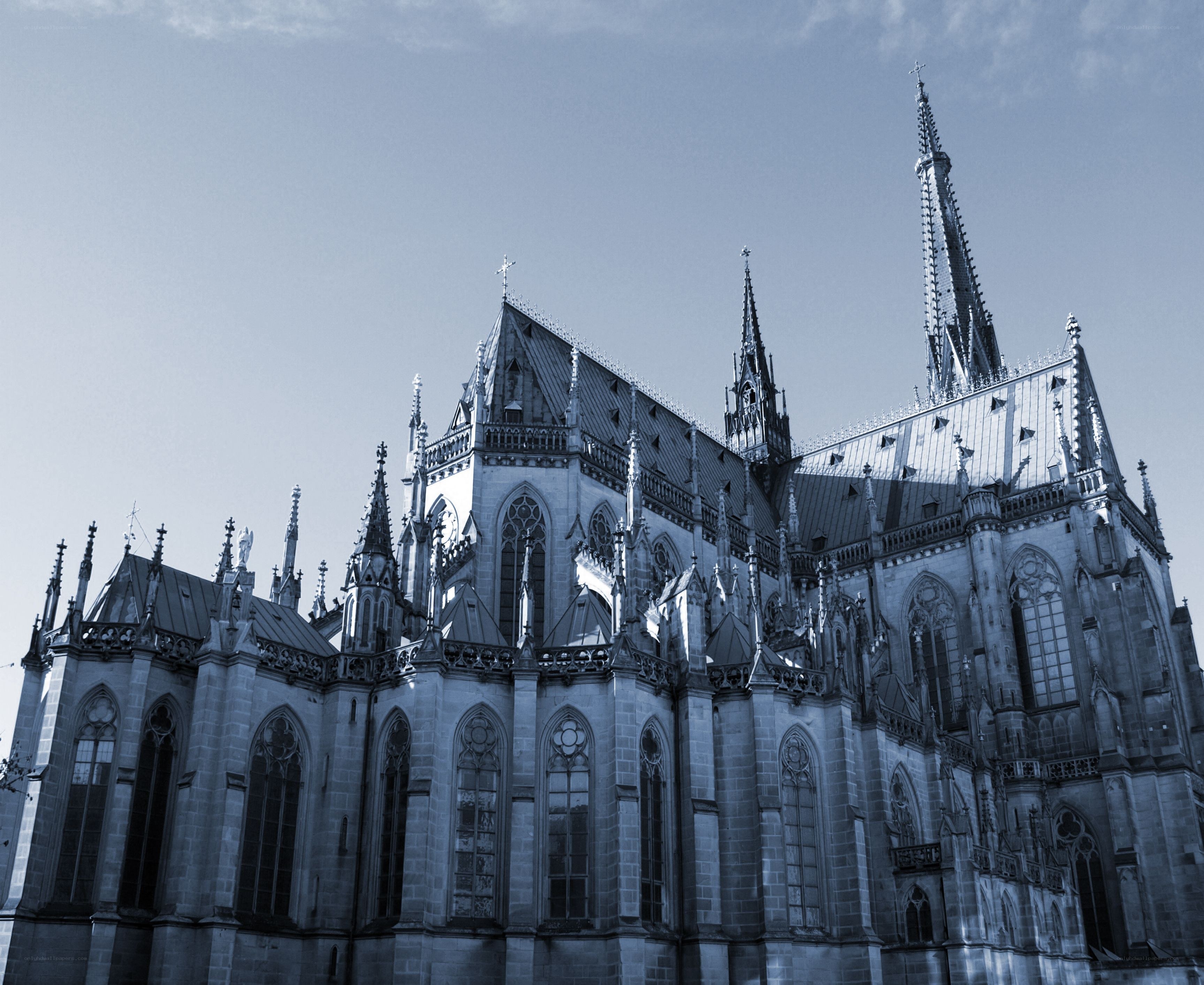 Gothic cathedral with spires