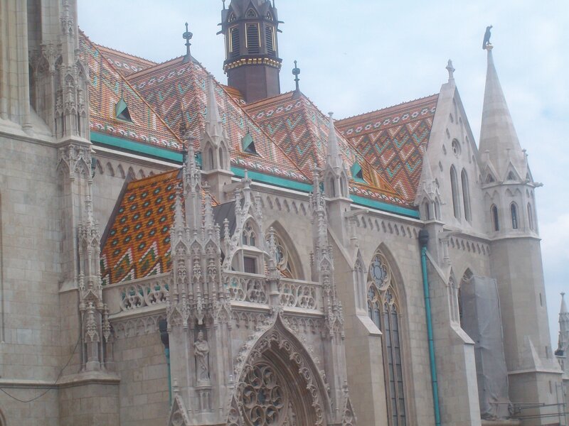 Gothic cathedral with tiled roof