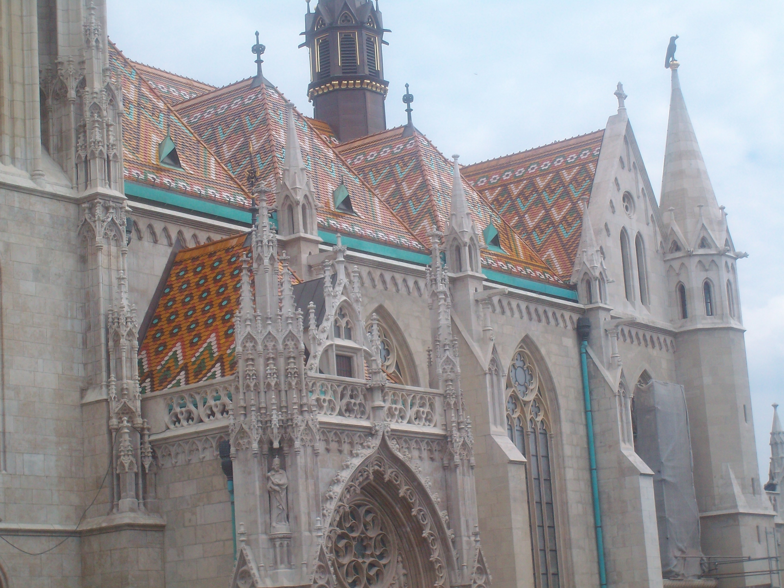 Gothic cathedral with tiled roof