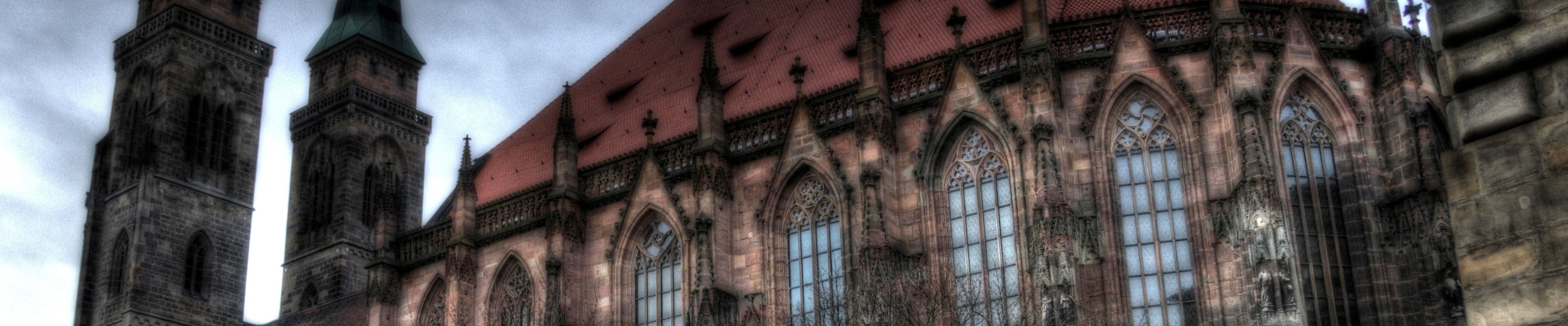 Gothic cathedral with twin towers