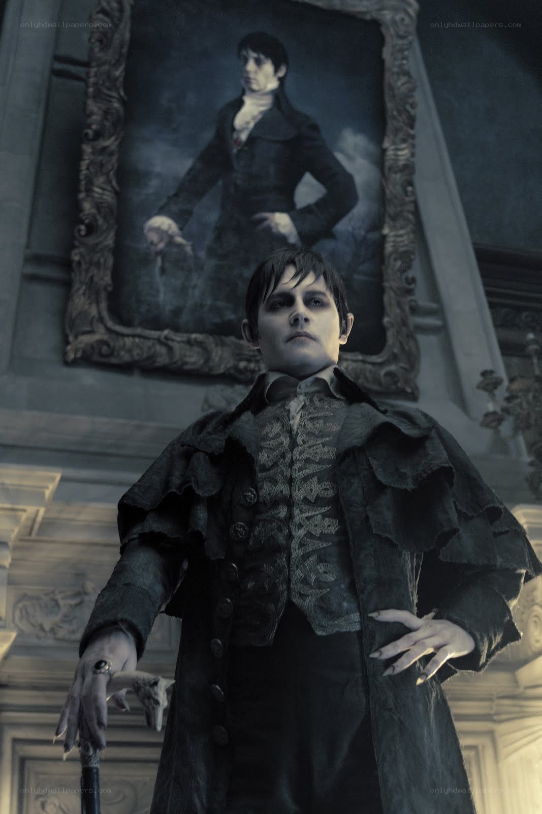 gothic character in grand hall