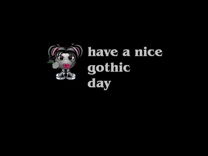 gothic character with text