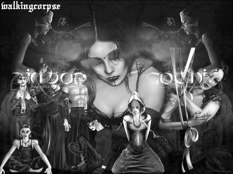 Gothic Characters Collage