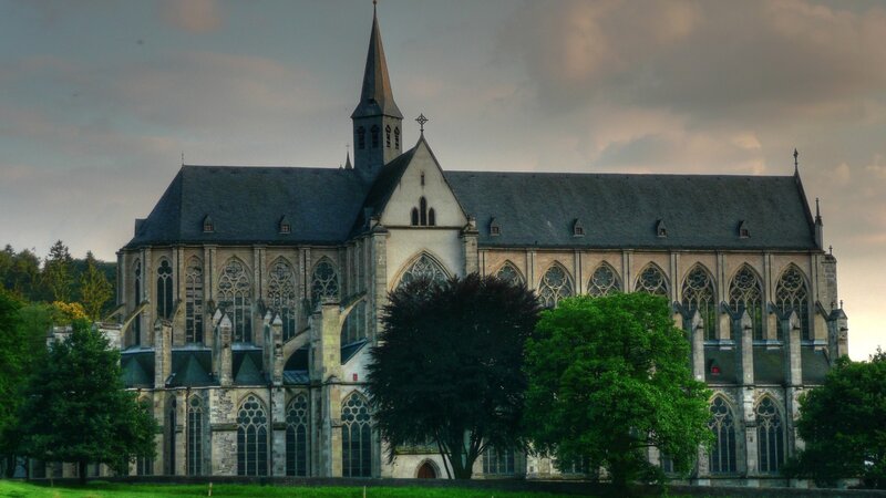 Gothic church at dusk