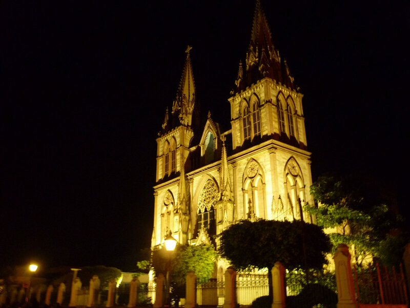 Gothic Church at Night — Black, Dramatic
