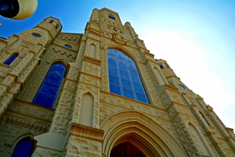 Gothic Church Facade — Beige