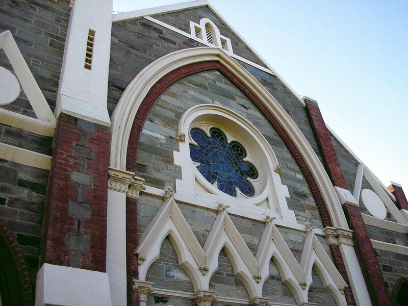 Gothic Church Facade — Gray