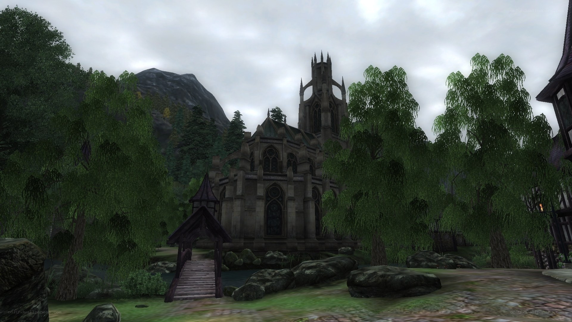 Gothic church in a forest