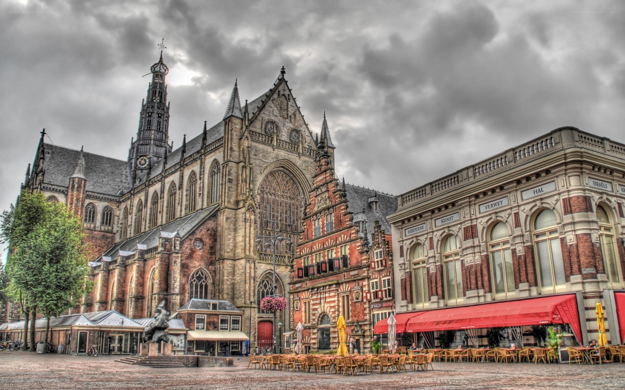 Gothic church in Dutch square