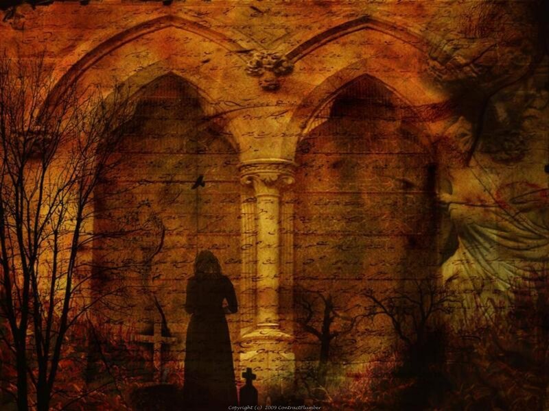 Gothic church silhouette