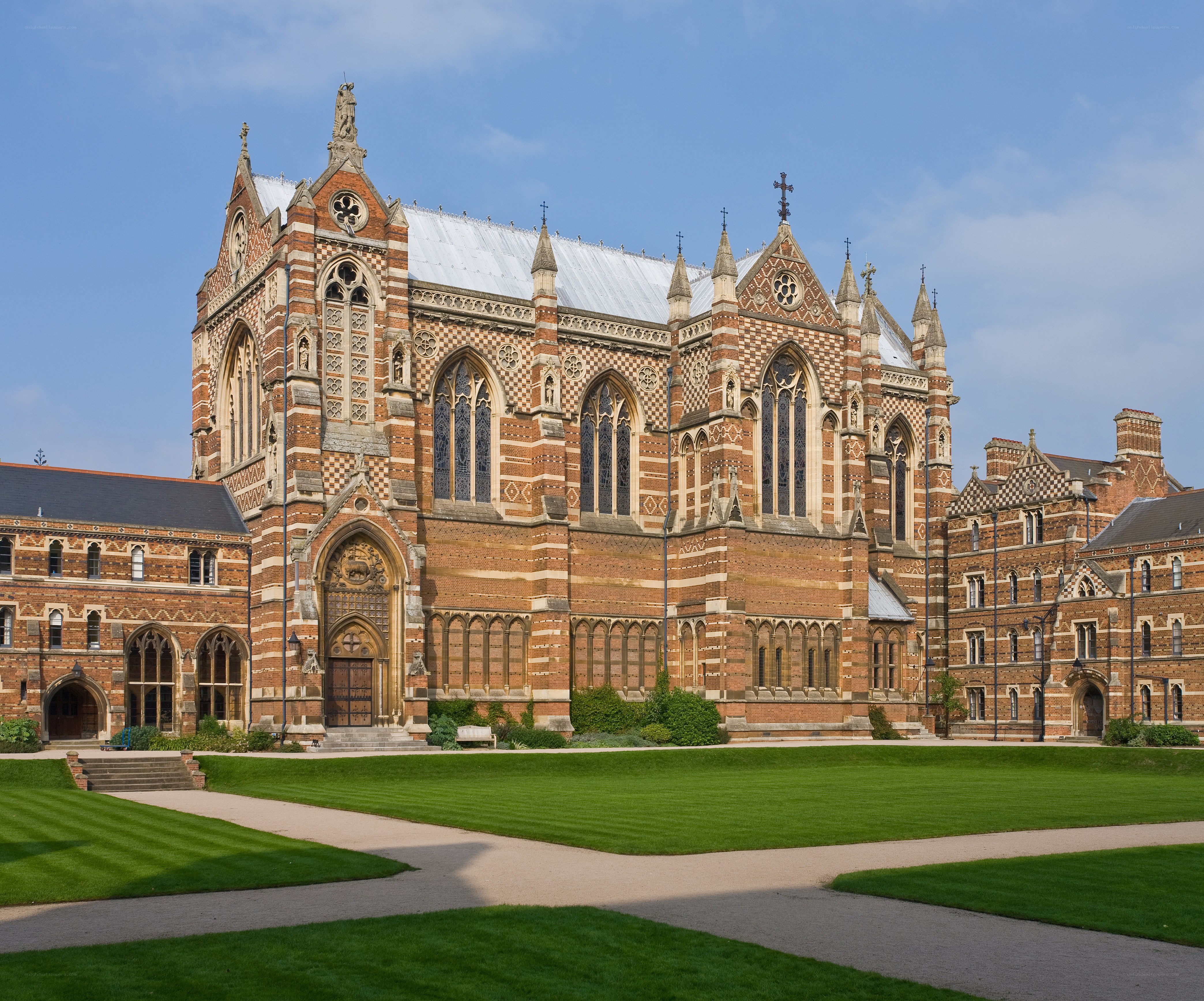 Gothic church with red brick