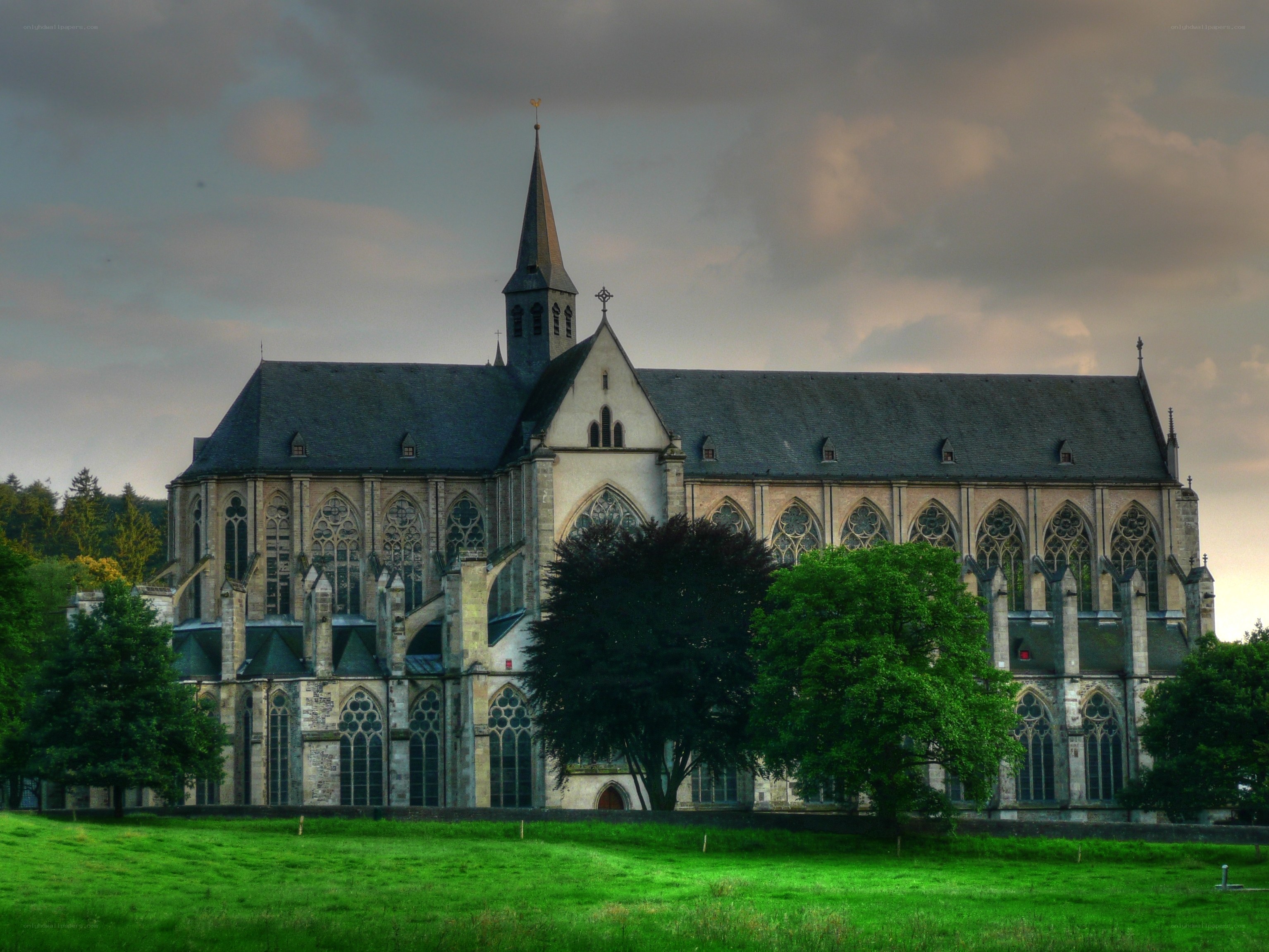 Gothic church with spire