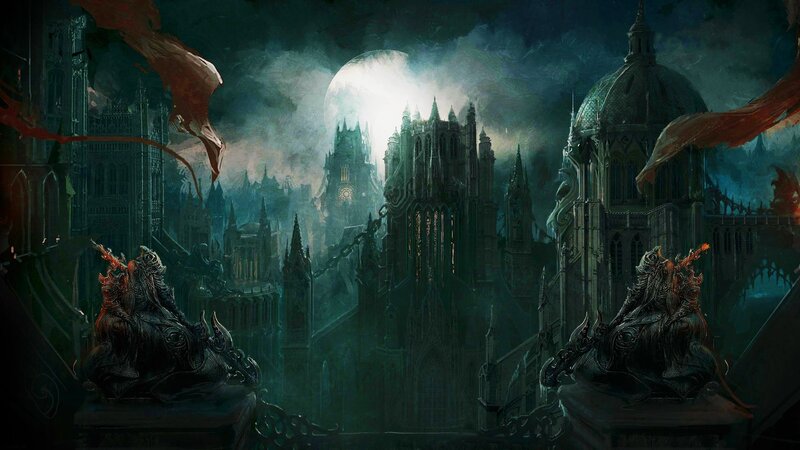 Gothic City at Night — Green