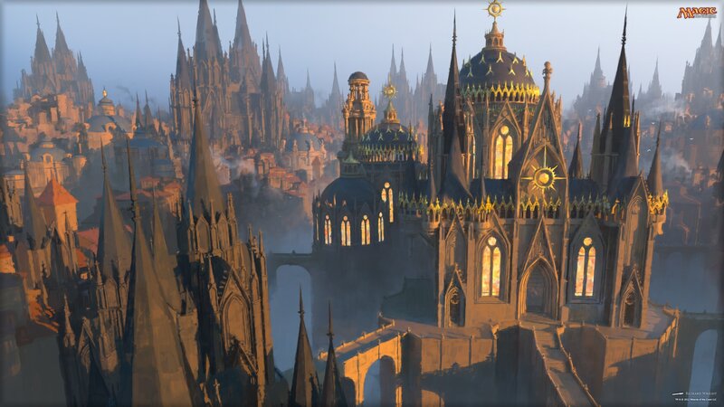 Gothic Cityscape — Brown