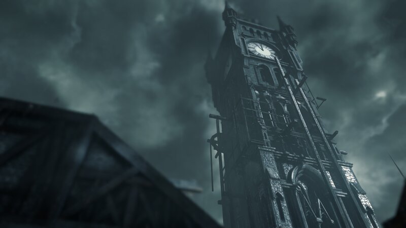 Gothic Clock Tower — Gray