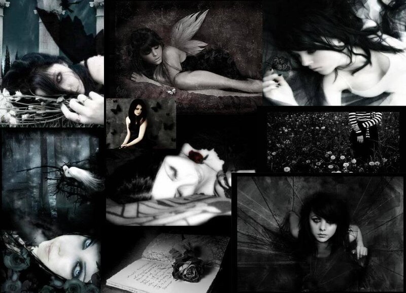 gothic collage of angelic figures