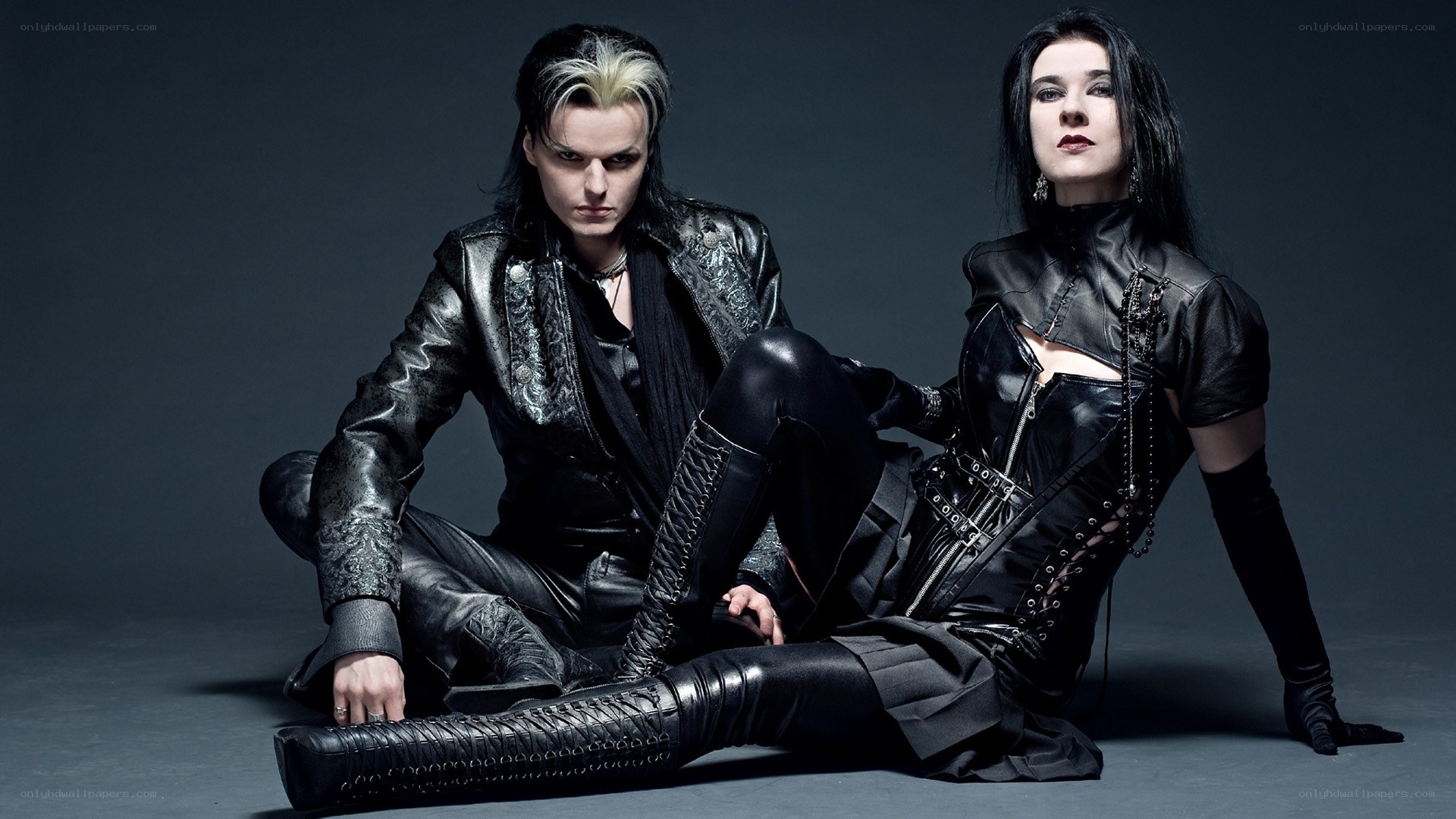 gothic fashion duo portrait