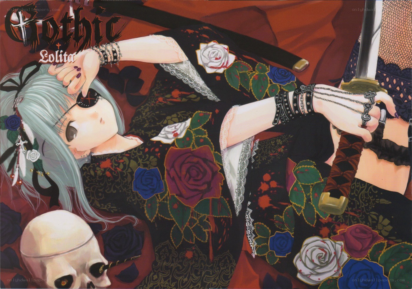 Gothic Lolita with sword