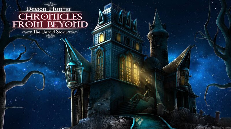 Gothic Mansion at Night — Blue, Dark, Mysterious