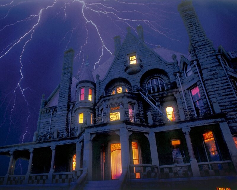 Gothic Mansion at Night