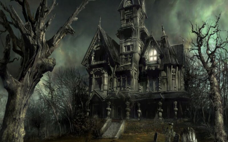 Gothic Mansion in Forest
