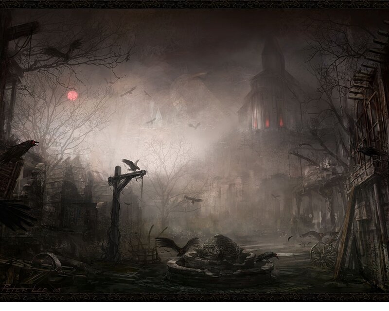 Gothic Ruins at Dusk