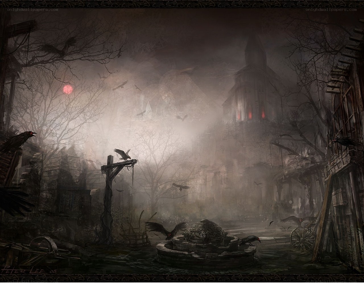 Gothic Ruins at Dusk