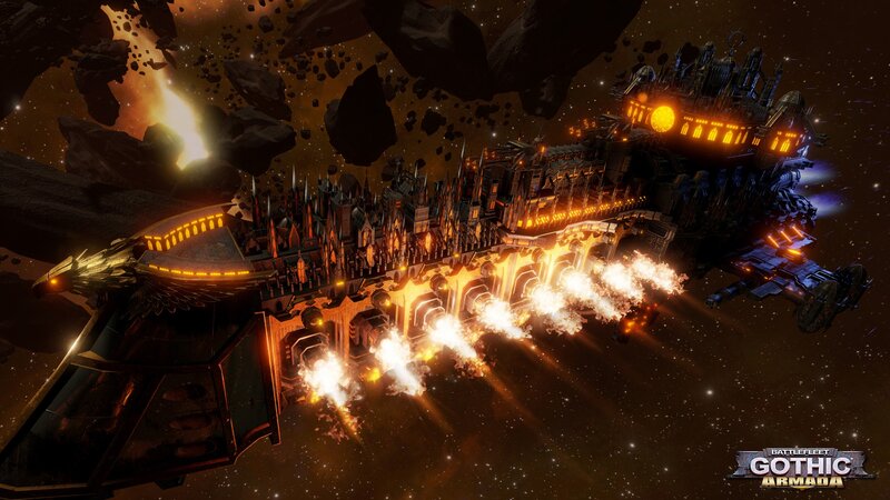 Gothic Spaceship in Space