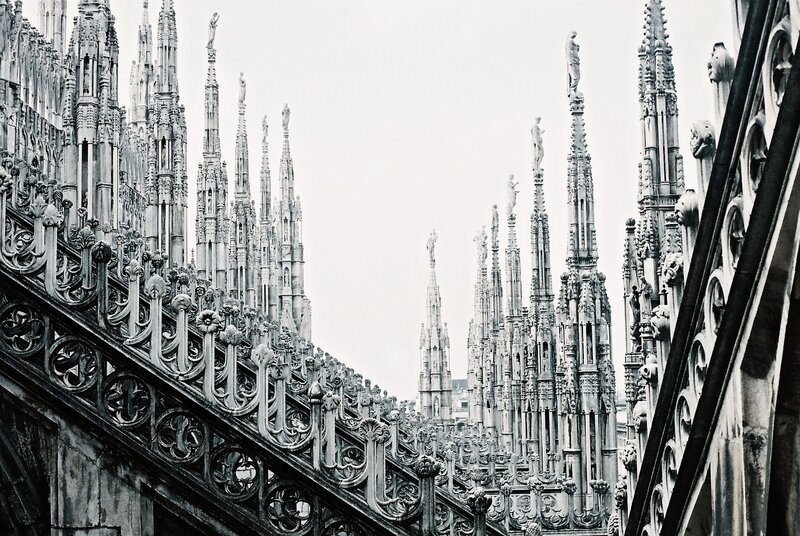 Gothic spires of Milan Cathedral