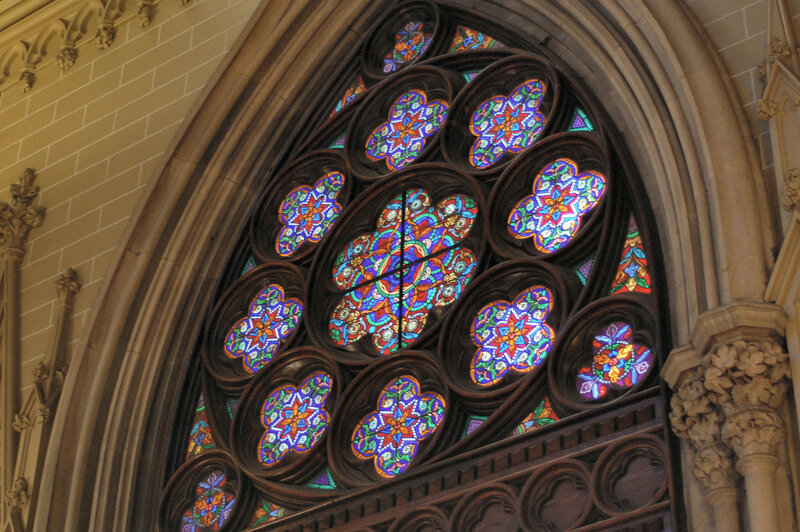 Gothic stained glass window