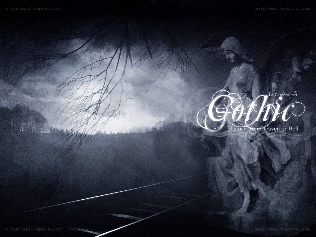 Gothic statue by railway