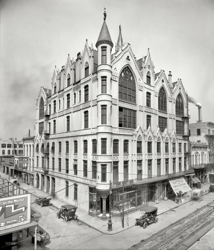 Gothic-style Building — Black