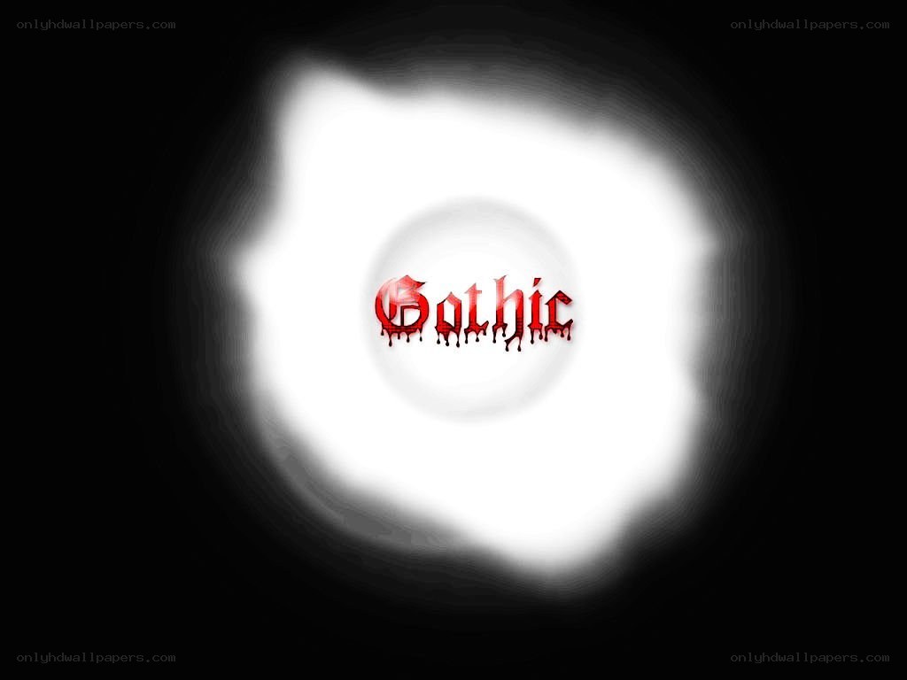 Gothic text in a bright circle