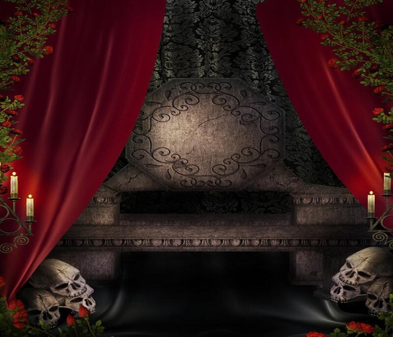 gothic throne room scene