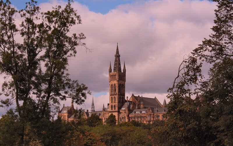 Gothic tower in a park