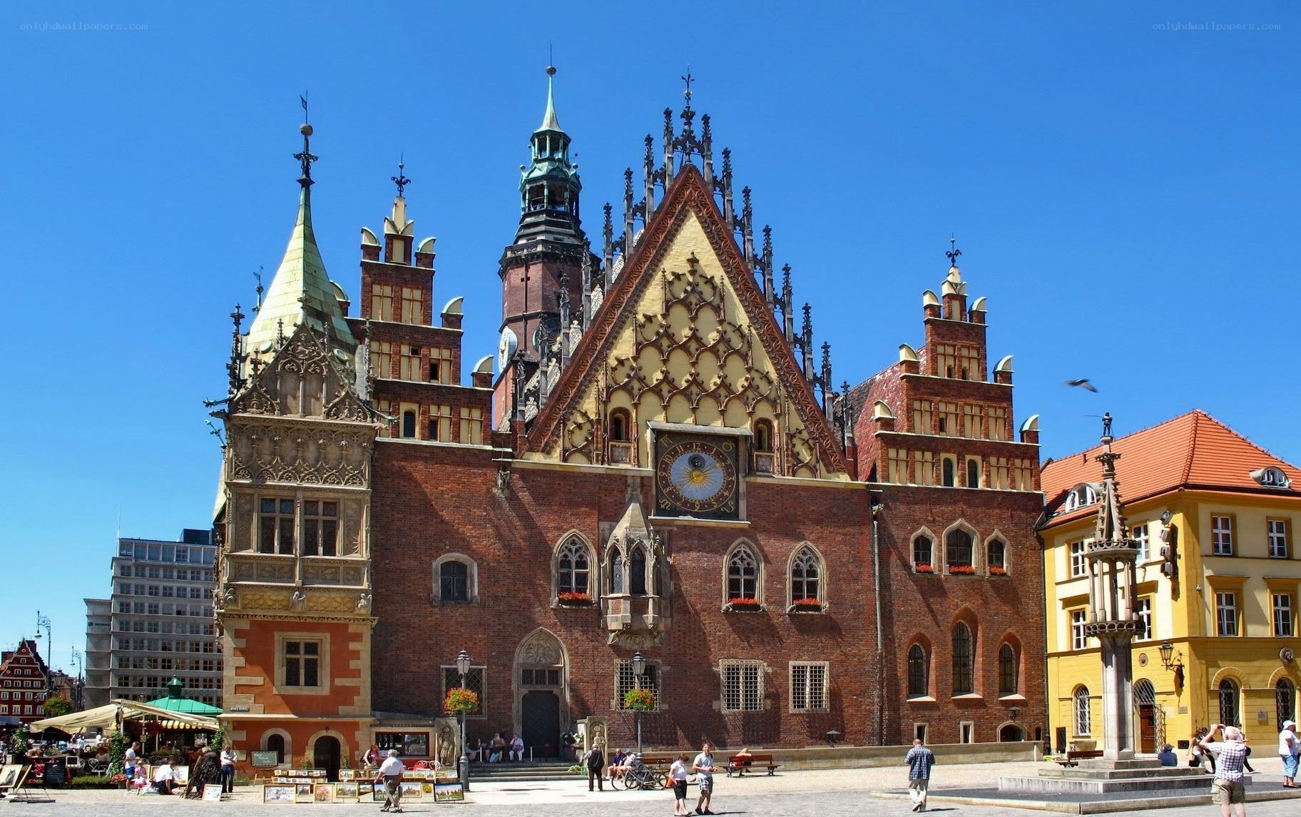 Gothic town hall in Poland