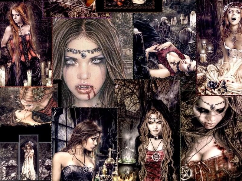 Gothic vampire collage