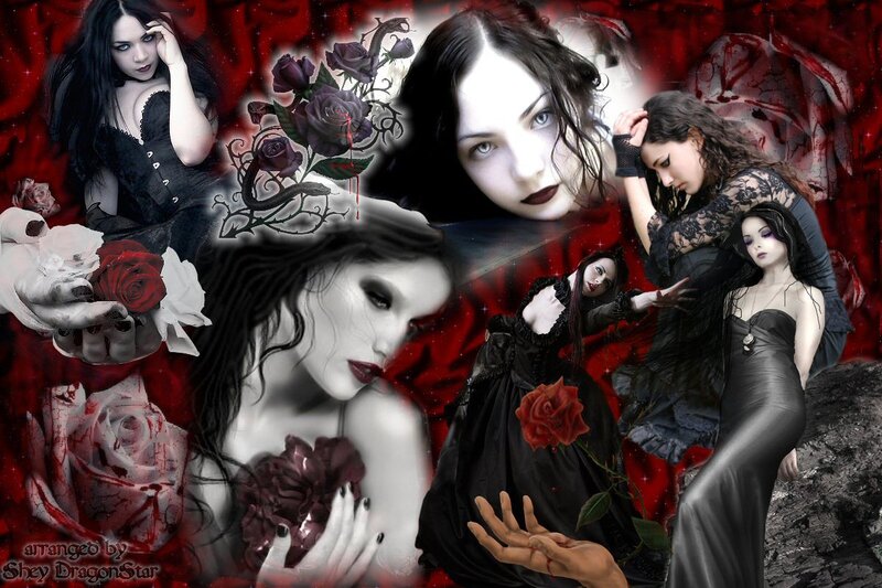 Gothic woman collage