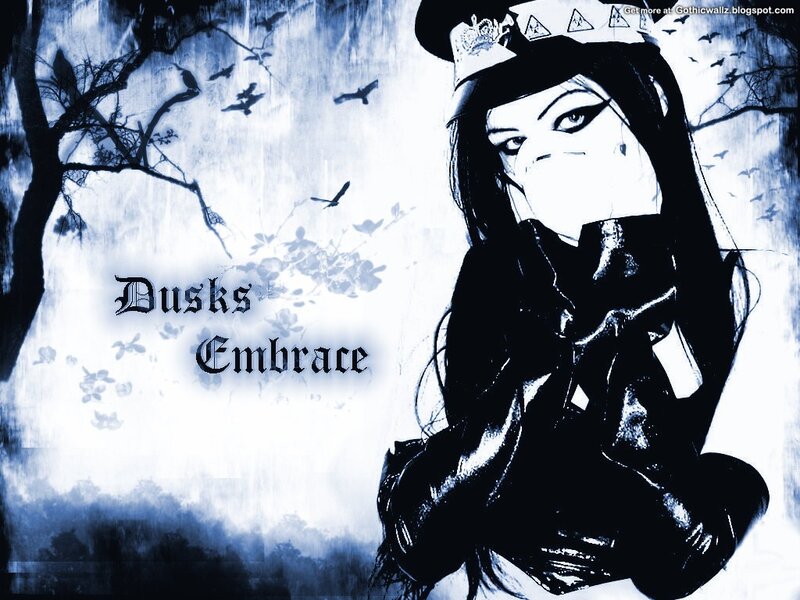 Gothic woman with crow