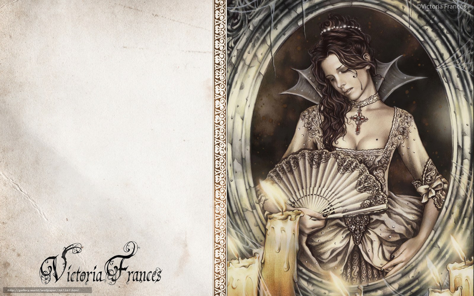 Gothic woman with fan