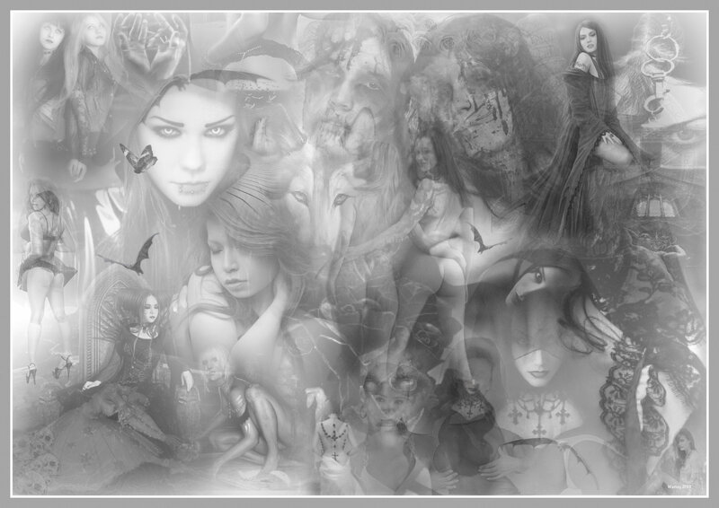 Gothic Women Collage