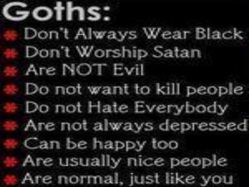 Goths Misconceptions