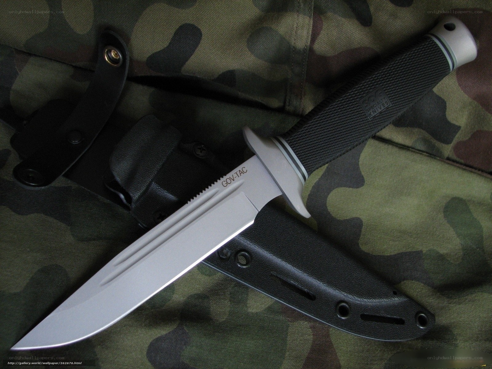 Gov-Tac knife on camouflage