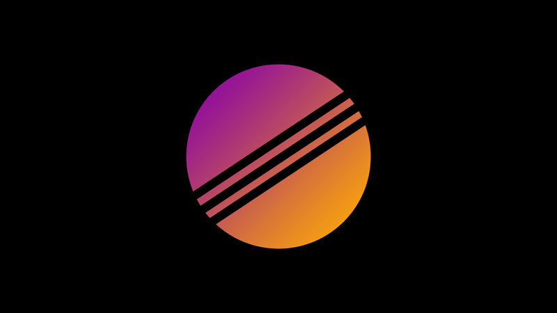 Gradient Circle with Stripes
