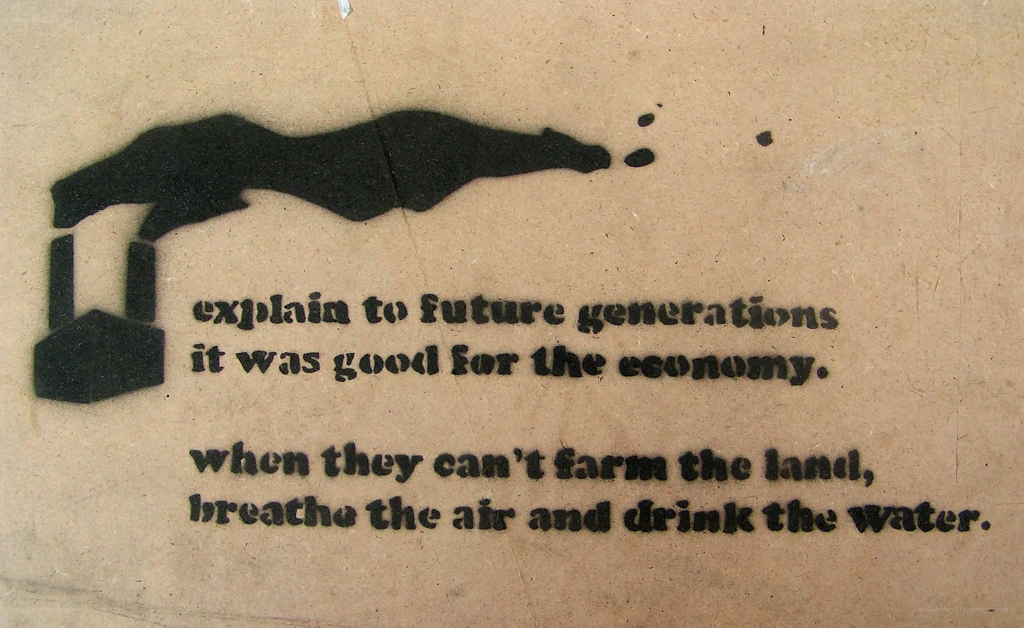 graffiti about pollution